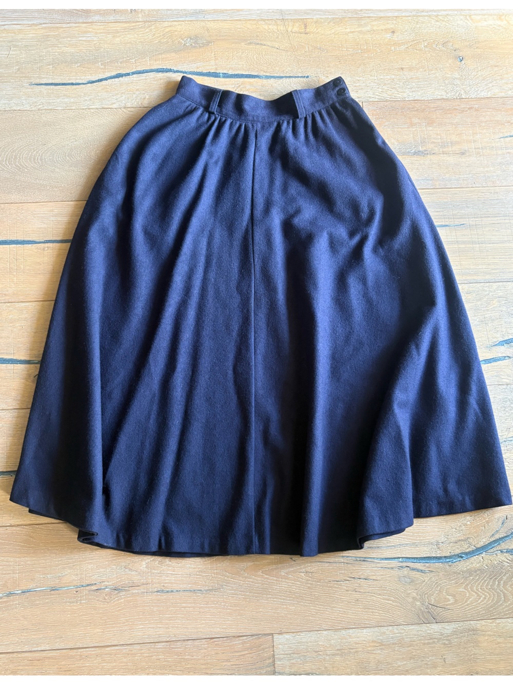 Vintage Michele 100% Wool Navy Skirt, Pockets and Belt Loops included